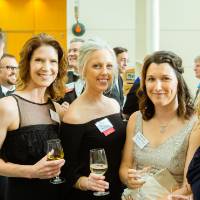 Girls at the reception at the Enrichment Dinner